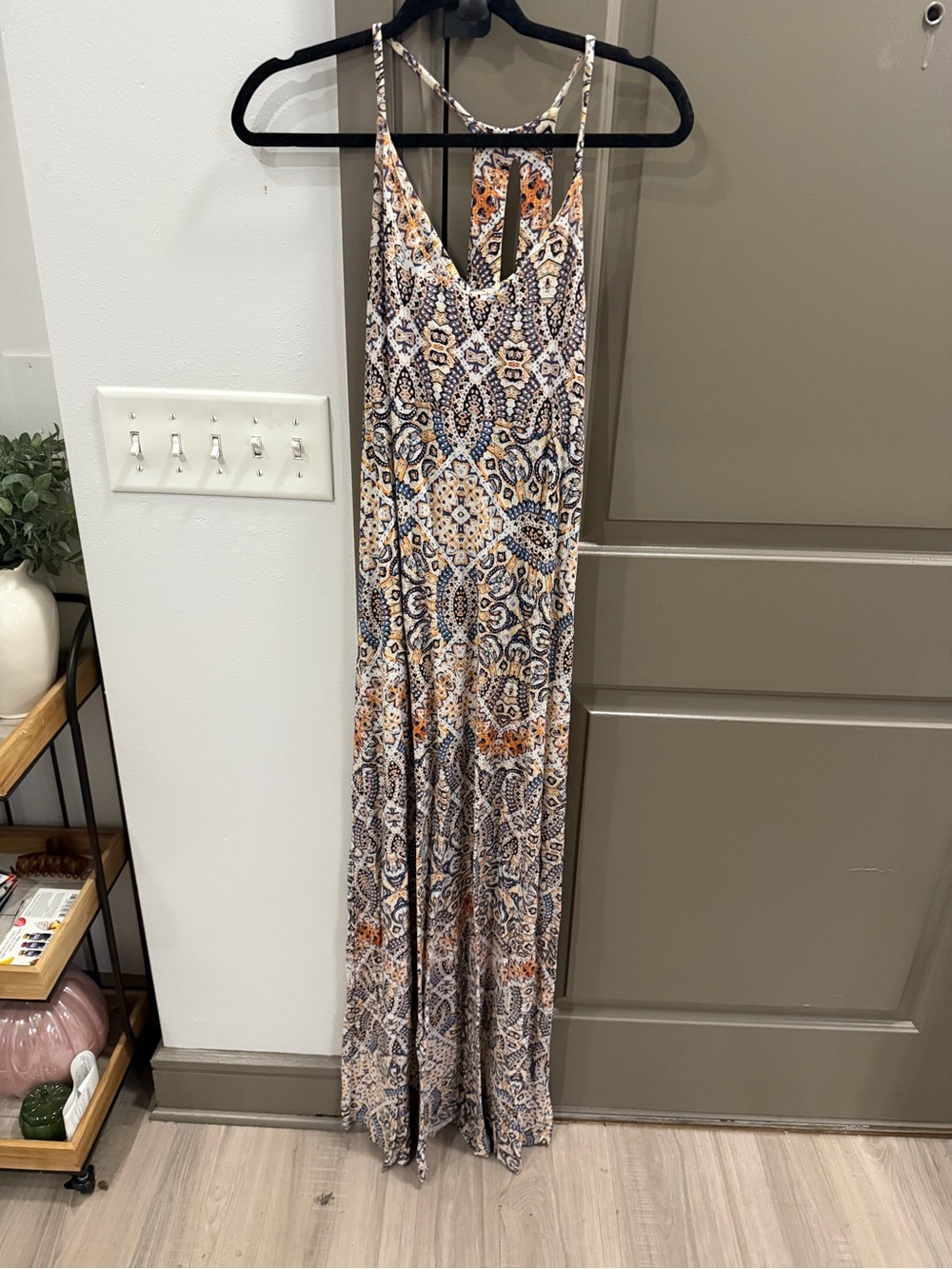 Cynthia Rowley Strappy Maxi Dress with Multicolor Print